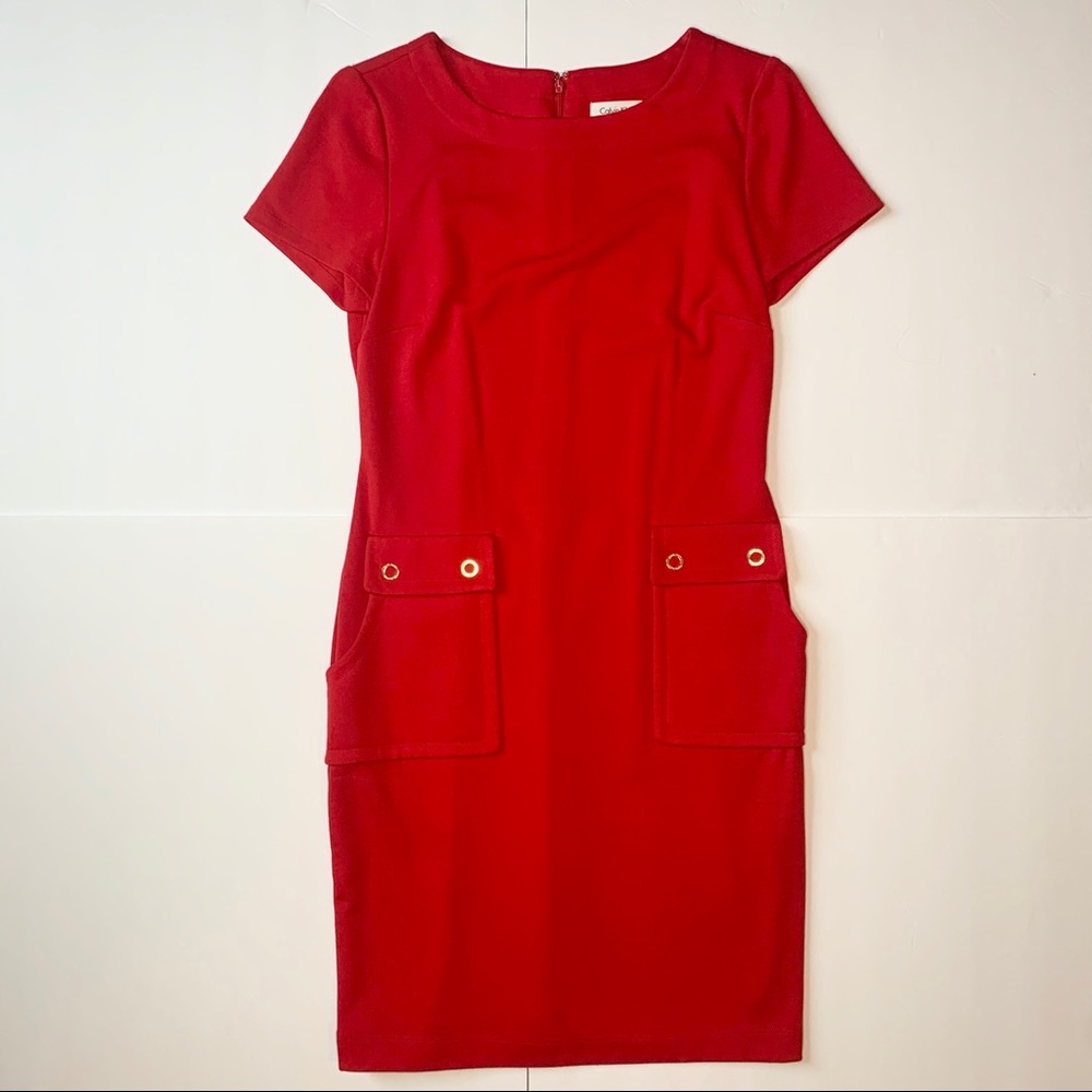 💋 Red Calvin Klein Dress